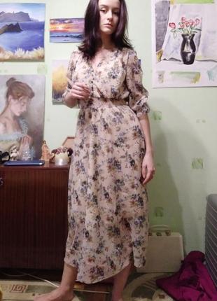 Шифоновое летнее платье2 фото