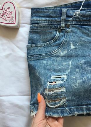 Мини юбка джинсовая рваная спідниця джинсова bershka denim3 фото
