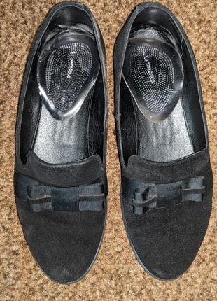 Замшевые туфли с бантиком4 фото
