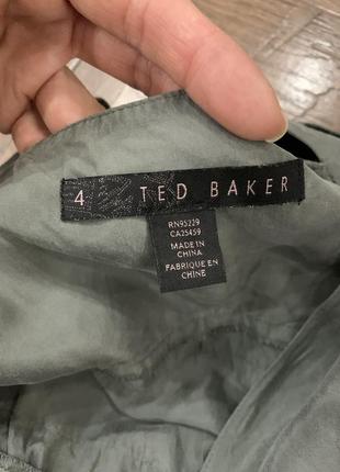 Майка цвета хаки, блуза шелковая ted baker, 100% шелк4 фото