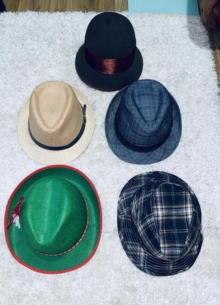 Стильна капелюх в клітку солом'яний унісекс1 фото