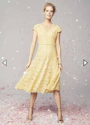 Шикарну мереживну сукню міді, ошатне мереживне плаття,1 фото