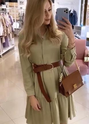 Літнє плаття-сорочка zara базове плаття з рукавами mango плаття hm