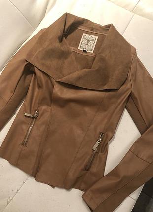 New look куртка пиджак кожзам