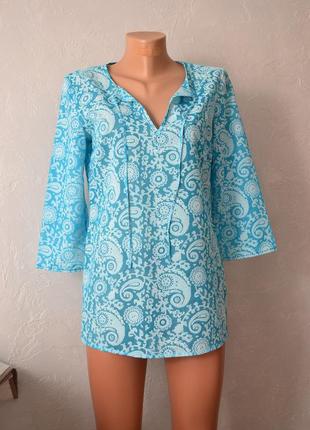 Нежная  оригинальная туника блузка натуральная ткань турция