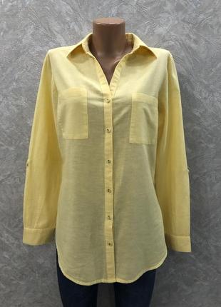Рубашка блуза котон лён размер 10-12