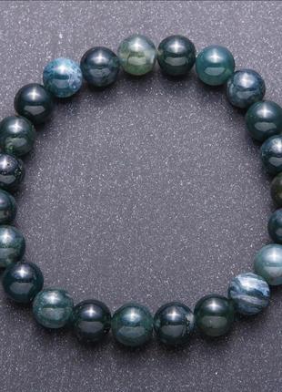 Браслет натуральный камень моховый агат