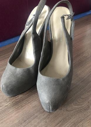 Босоножки туфли с открытой пяткой kurt geiger  miley pewter6 фото