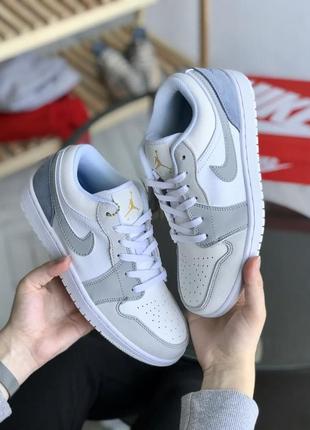 Женские кроссовки nike air jordan 1 retro low grey 37-38-39-40