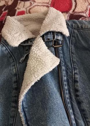 Крута утеплена джинсова куртка2 фото