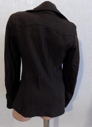 Пальто шерстяное коричневое на пуговицах фирменное vero moda размер s3 фото