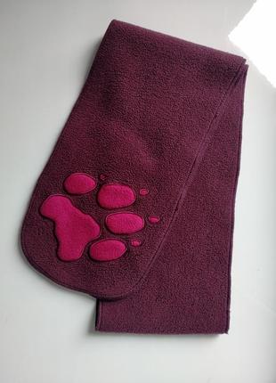 Вузький шарф від jack wolfskin бордовий демісезон