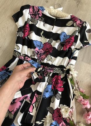 Красиве літнє плаття з принтом, сукні з квітами5 фото