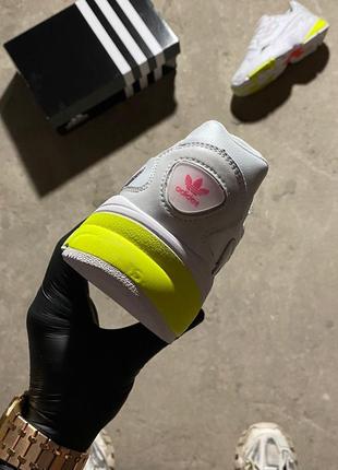🔥 кросівки  adidas falcon white yellow.7 фото