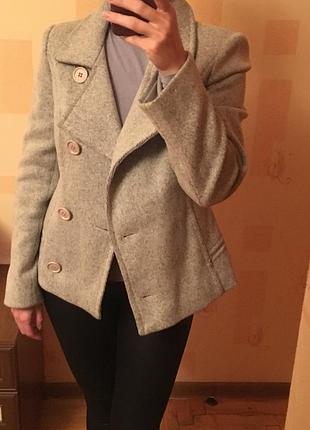 Пальто серое pretty, короткое полупальто, осень/весна, размер 42