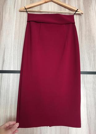 Юбка бордовая