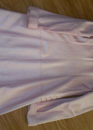 Плащ-пальто кожаное, модного розового цвета  турция3 фото