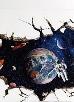 Интерьерная наклейка 3d пвх винил космонавт