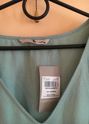 Батал большой размер новая блуза блузка блузочка мятная летняя3 фото