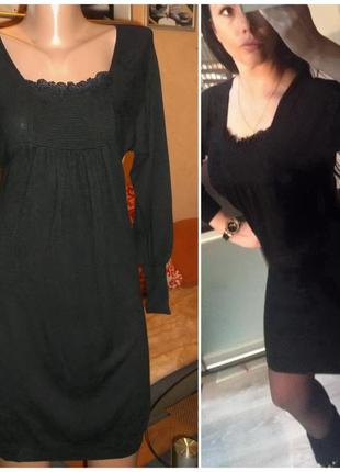 Платье черное полушерстяное,elexa р.s/m