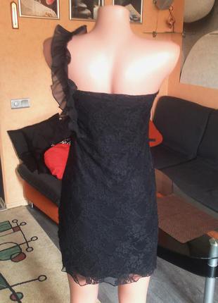 Маленькое черное гипюровое платье,италия,р-р м4 фото