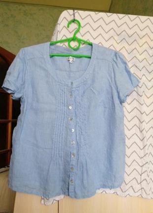Летняя льняная блуза