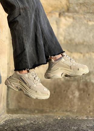 Кросівки кроссовки triple s beige5 фото