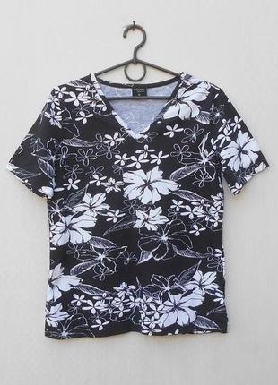 Бавовняна футболка в квітковий принт women's collection 🌿1 фото