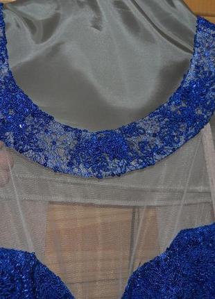 Платье  синий электрик4 фото
