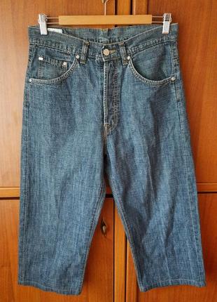 Винтажные мужские джинсовые бриджи lacoste vintage