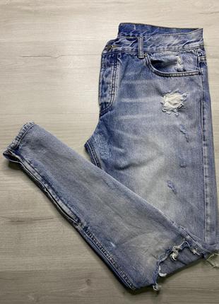 Шикарні рвані джинси на замочку внизу dsrcv skinny