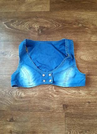 Жилетка, накидка джинсовая