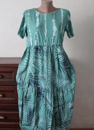 Шикарне літнє плаття,модний принт, пог 52.4 фото