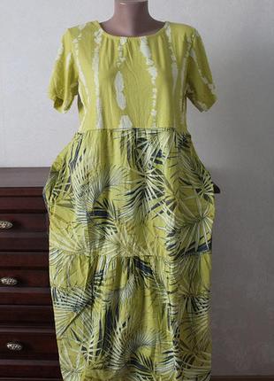 Шикарне літнє плаття,модний принт, пог 52.3 фото