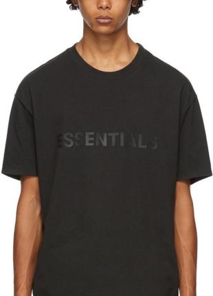 Fear of god essentials front logo t-shirt black