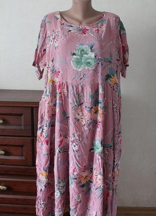 Красивенное летнее платье в милый цветочный принт,пог 60.4 фото