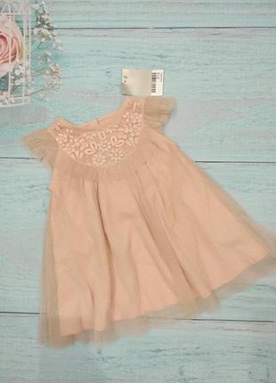 Очень нежное платье next размер 3-6 мес