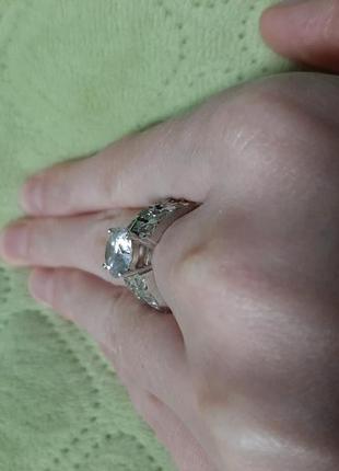 Шикарное серебряное кольцо,16,5р-р серебро 9255 фото
