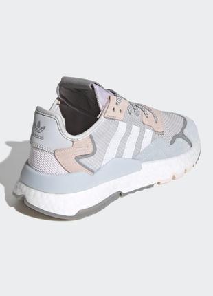 Кроссовки женские, мужские adidas nite jogger серые/голубые (адидас найт джаггер, кросівки)3 фото