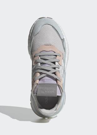 Кроссовки женские, мужские adidas nite jogger серые/голубые (адидас найт джаггер, кросівки)4 фото