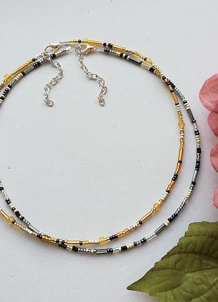 Набір з 2-х бісерних чокеров