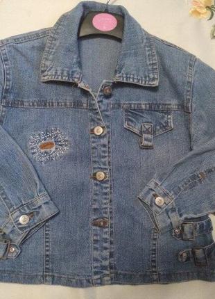 Класна джинсова курточка  110-116 ріст1 фото