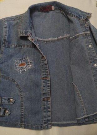 Класна джинсова курточка  110-116 ріст3 фото