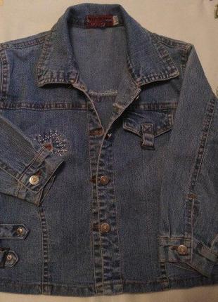 Класна джинсова курточка  110-116 ріст4 фото