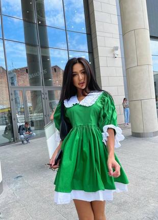 Натуральное платье 👗 хлопок пышное хит