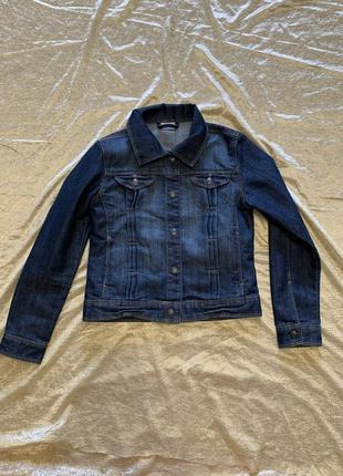 Стильний джинсовий піджак з красивою варінням куртка name it на 7-8 років.1 фото