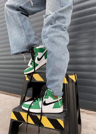 Nike jordan best 1 retro green, кроссовки найк джордан женские, кросівки джордан найк зелені високі