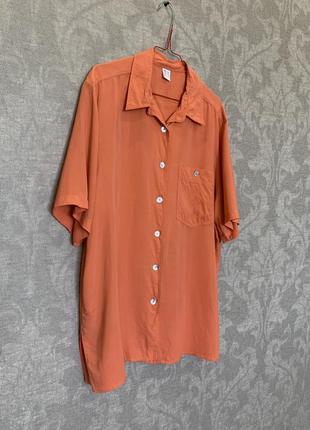 Шелковая рубашка блуза 100% шелк, размер l-xl.2 фото