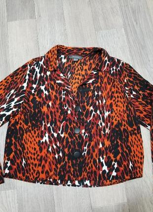 Леопардова блуза сорочка оверсайз3 фото