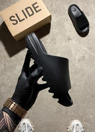 🔥 шльопки adidas yeezy slide black.